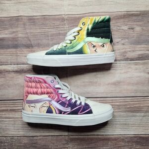 Vans High Top Anime Hunter X Hunter Custom White Sneakers